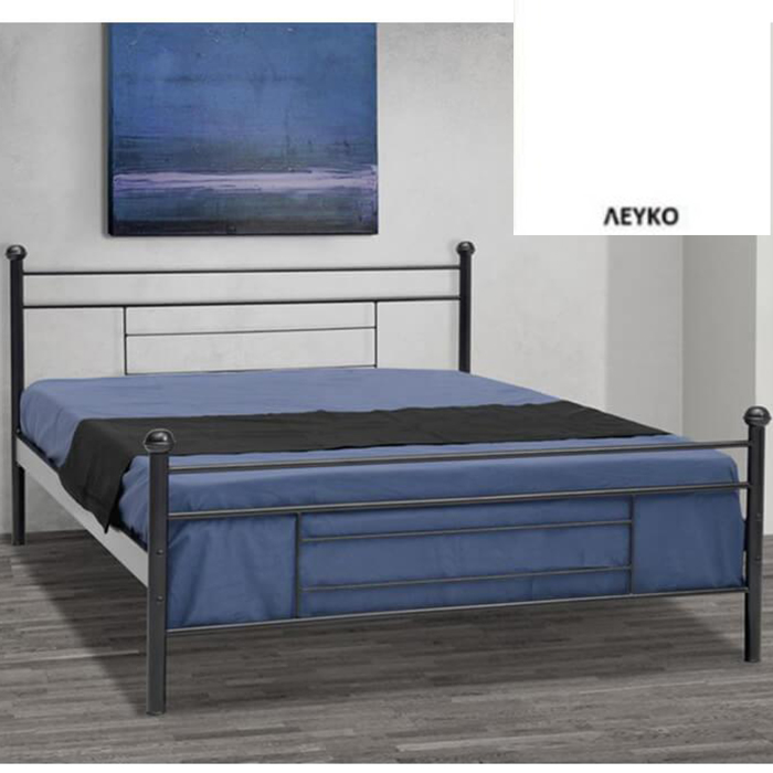 Ευα Μεταλλικό Κρεβάτι (Για Στρώμα 120×200) Με Επιλογές Χρωμάτων Λευκό