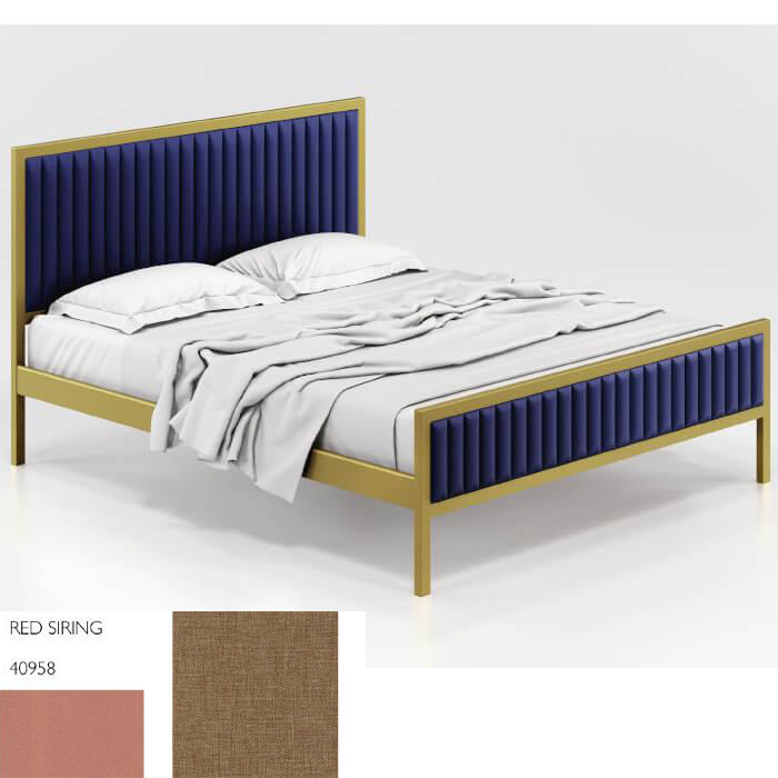 Queen Κρεβάτι (Για Στρώμα 160×200) Με Επιλογές Χρωμάτων 503,Red Siring 40958